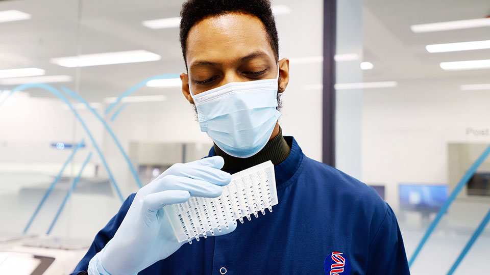 TDL staff member in the laboratory